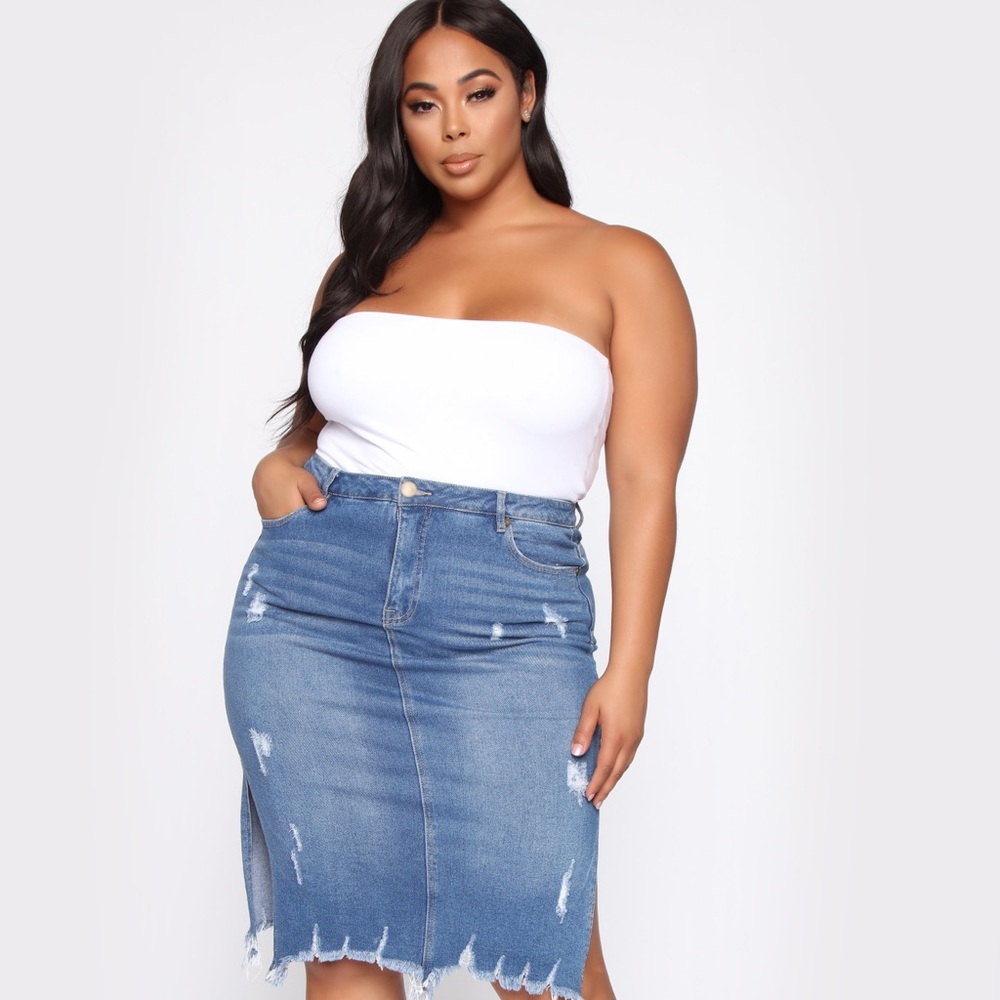 Plus Denim Skirt (NWT)